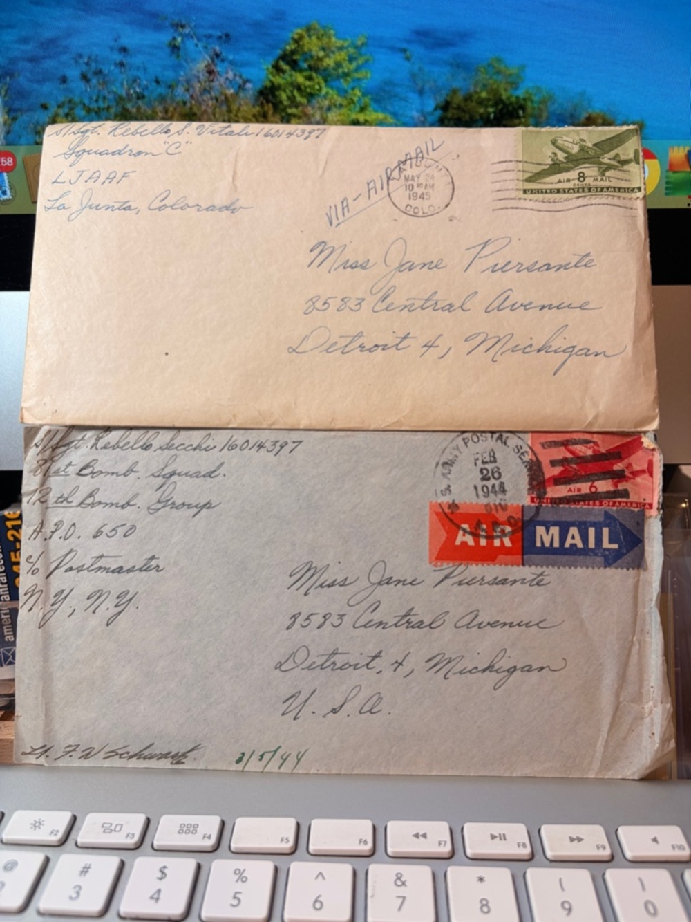 World War 2 1944 Military Mail Apo 81st Bomb Sqd #206582477700
